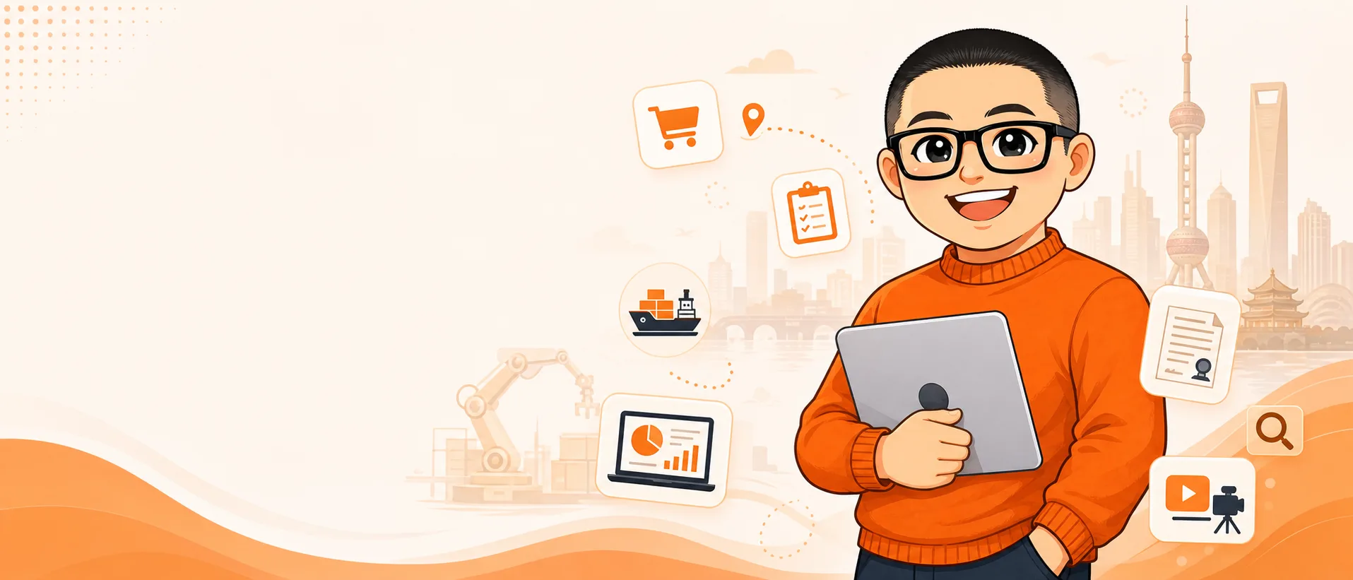 Mr Kcal Store China sourcing, shipping, SEO and creator tools illustration